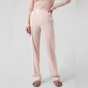 ATHLETA VIENNA Ladies Size Small Pink Wide Leg Cargo Pants NWOT